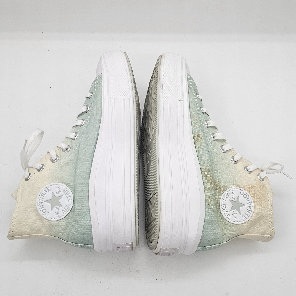 Converse Chuck Taylor All Star Move Platform Sneakers Beige/Green Size 10 US - Picture 8 of 14